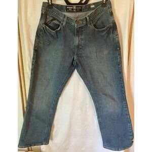 Ariat  Rebar M4 Relaxes Bootcut Mens Jeans 34x30 Blue Denim
